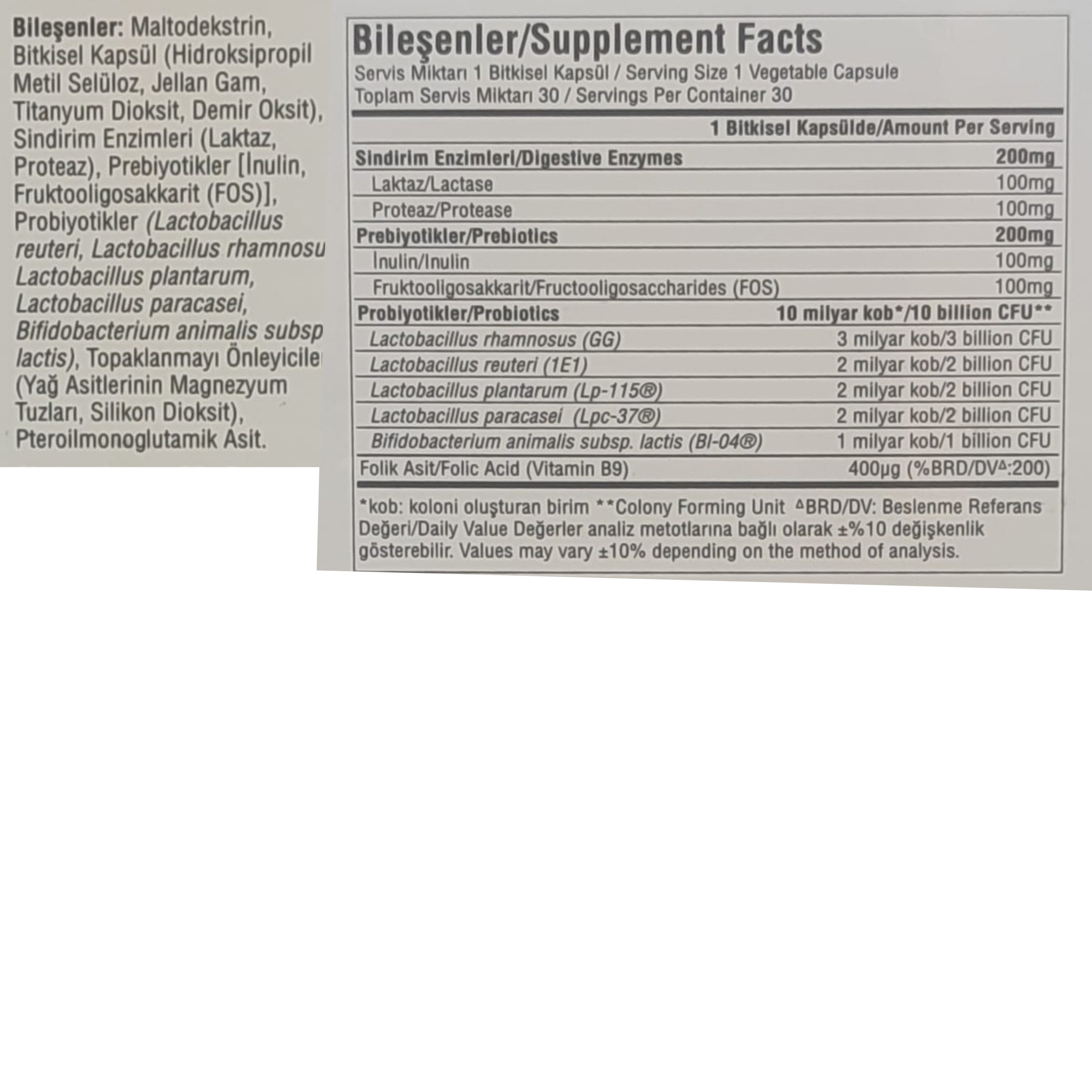 Suda Probiotic Pregno Biotic Takviye Edici Gıda 30 Tablet