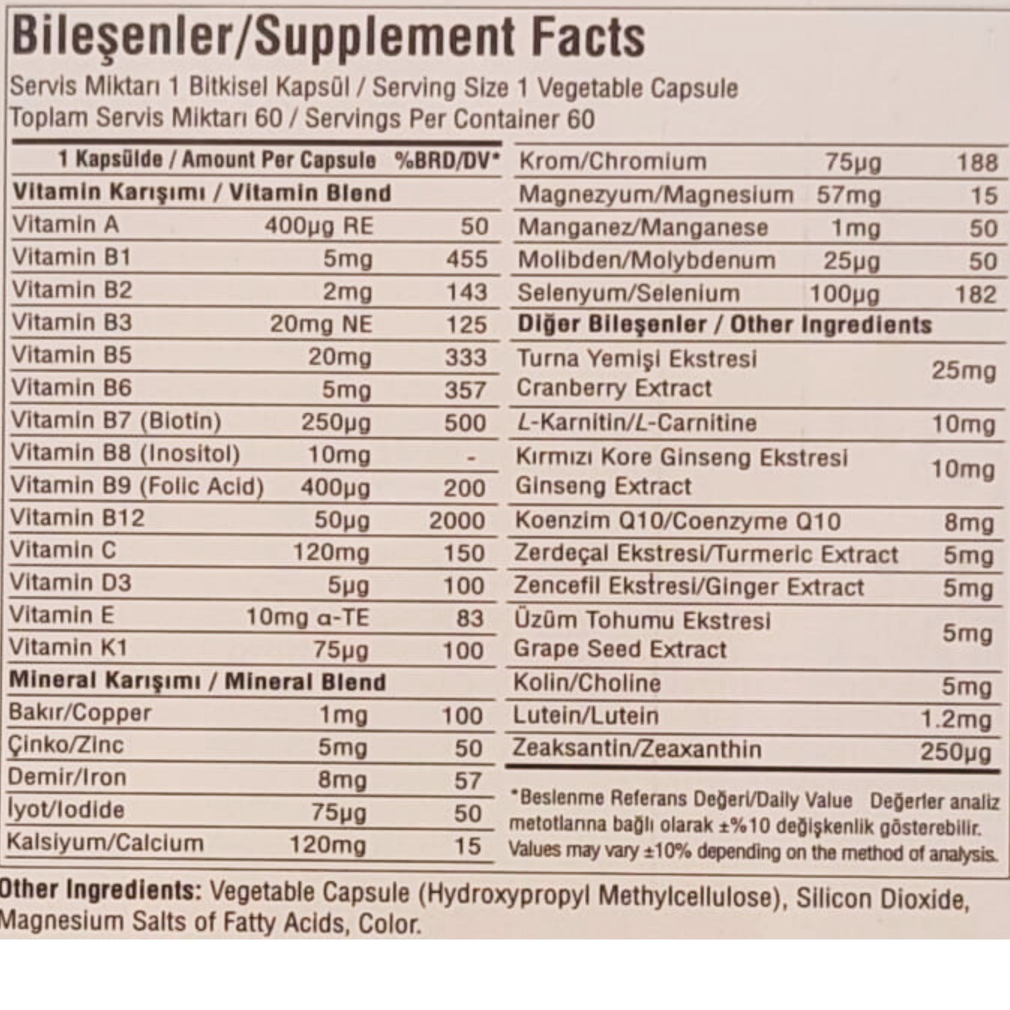 Suda Vitamin Multifem For Women Multivitamin 60 Bitkisel Kapsül