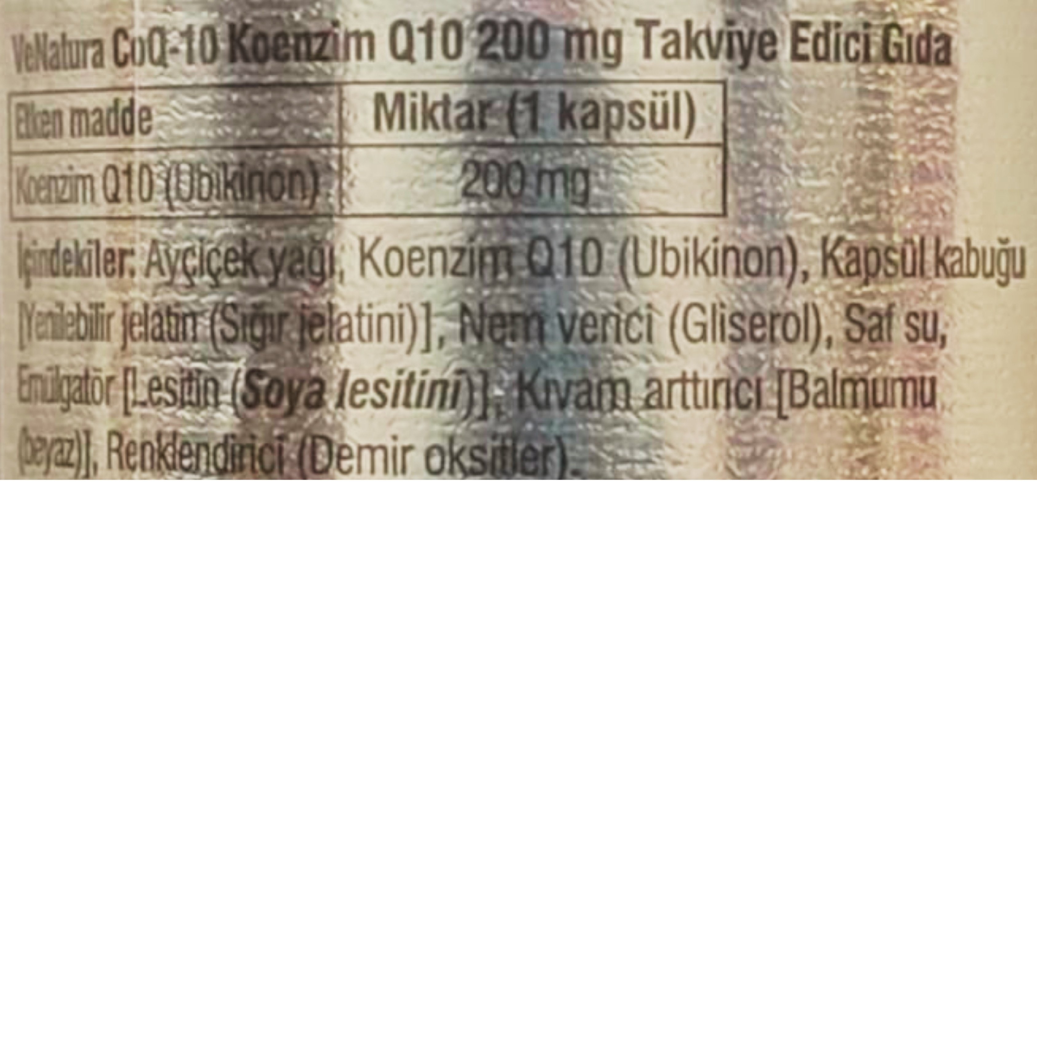 Venatura Koenzim Q10 200 mg 30 Kapsül