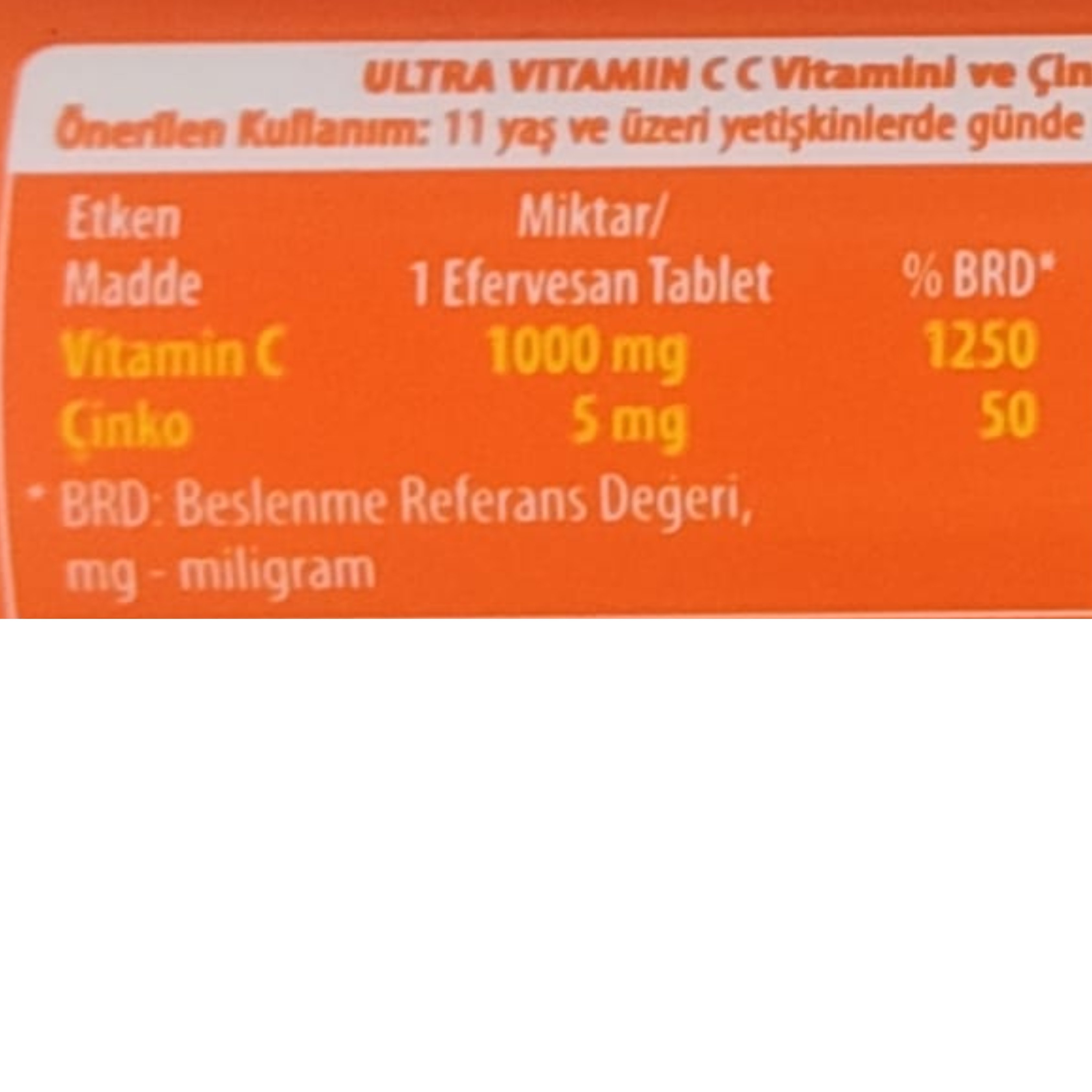 Vitabiotics Ultra Vitamin C 1000mg 20 Tablet