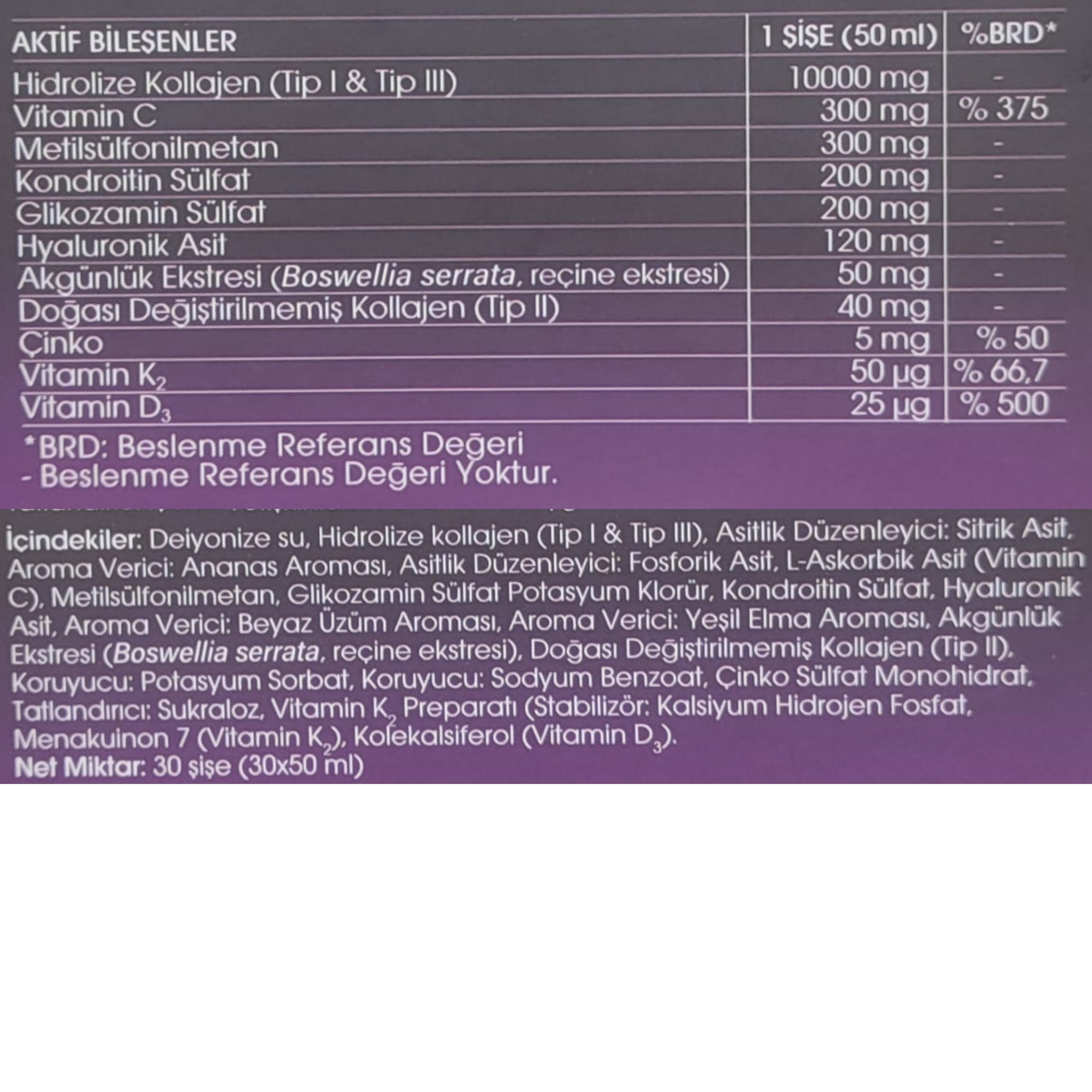 Voonka Collagen Bonafix 50 ml - 30 Adet