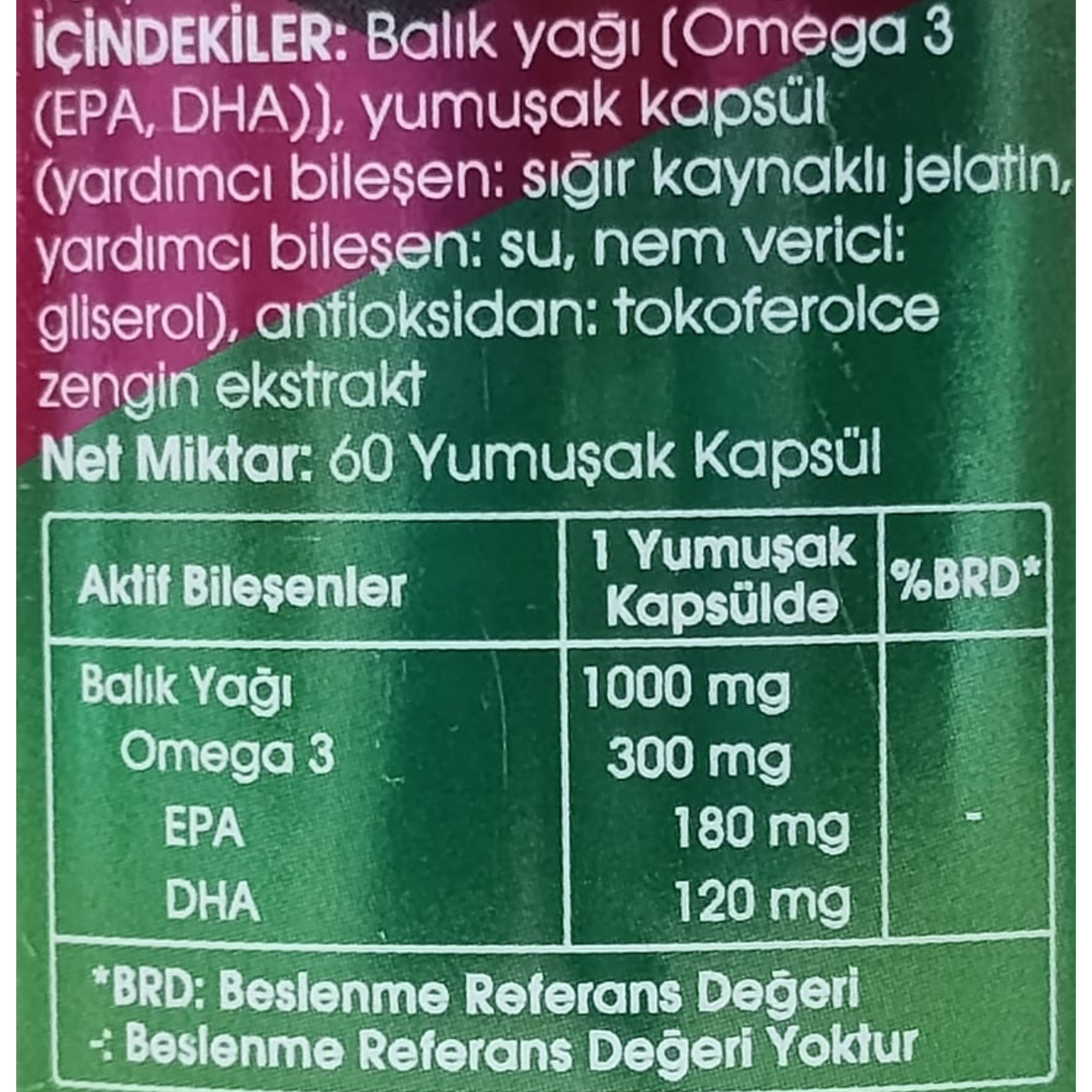 Voonka Omega 3 1000mg Daily 60 Yumuşak Kapsül