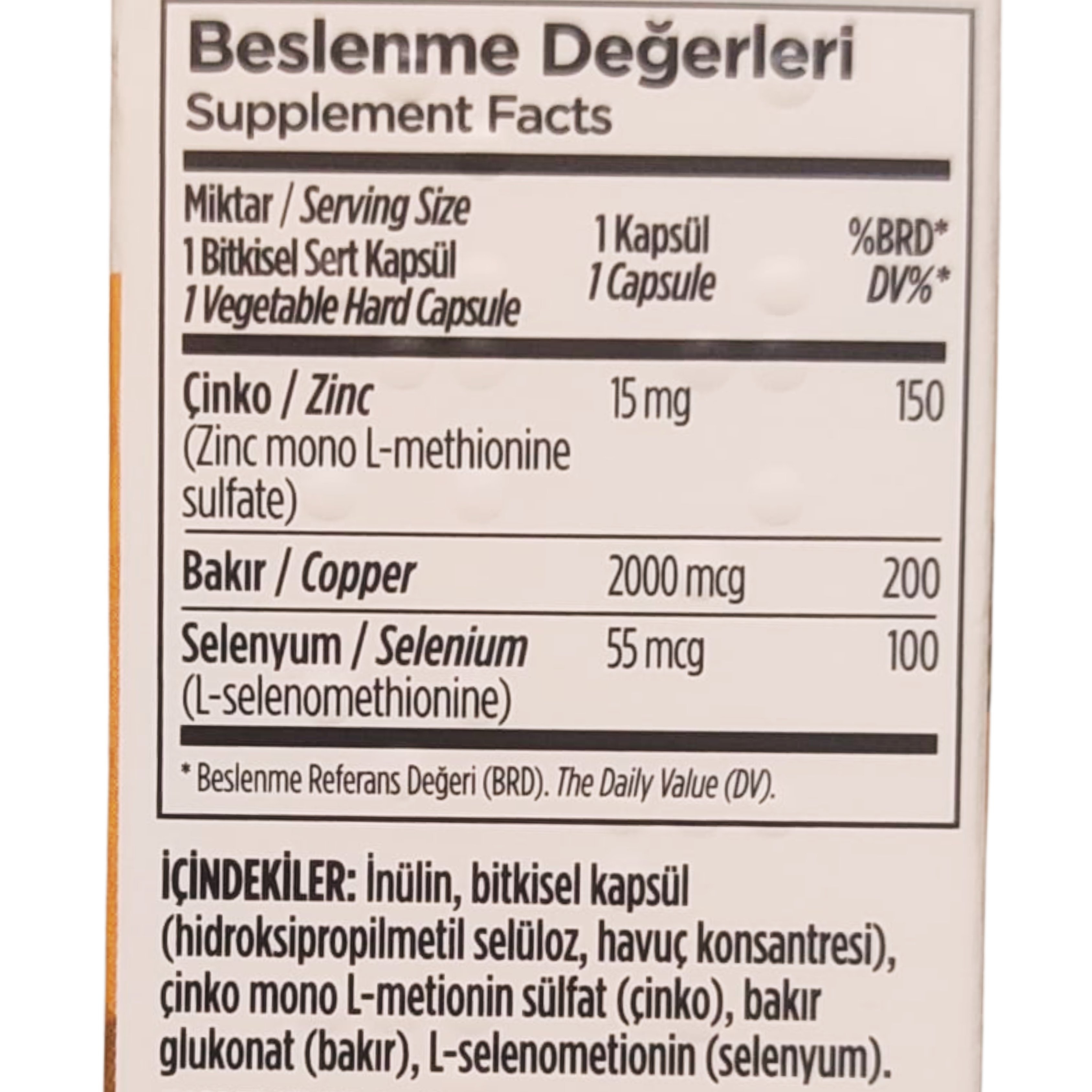 Zade Vital Çinko Plus 30 Kapsül