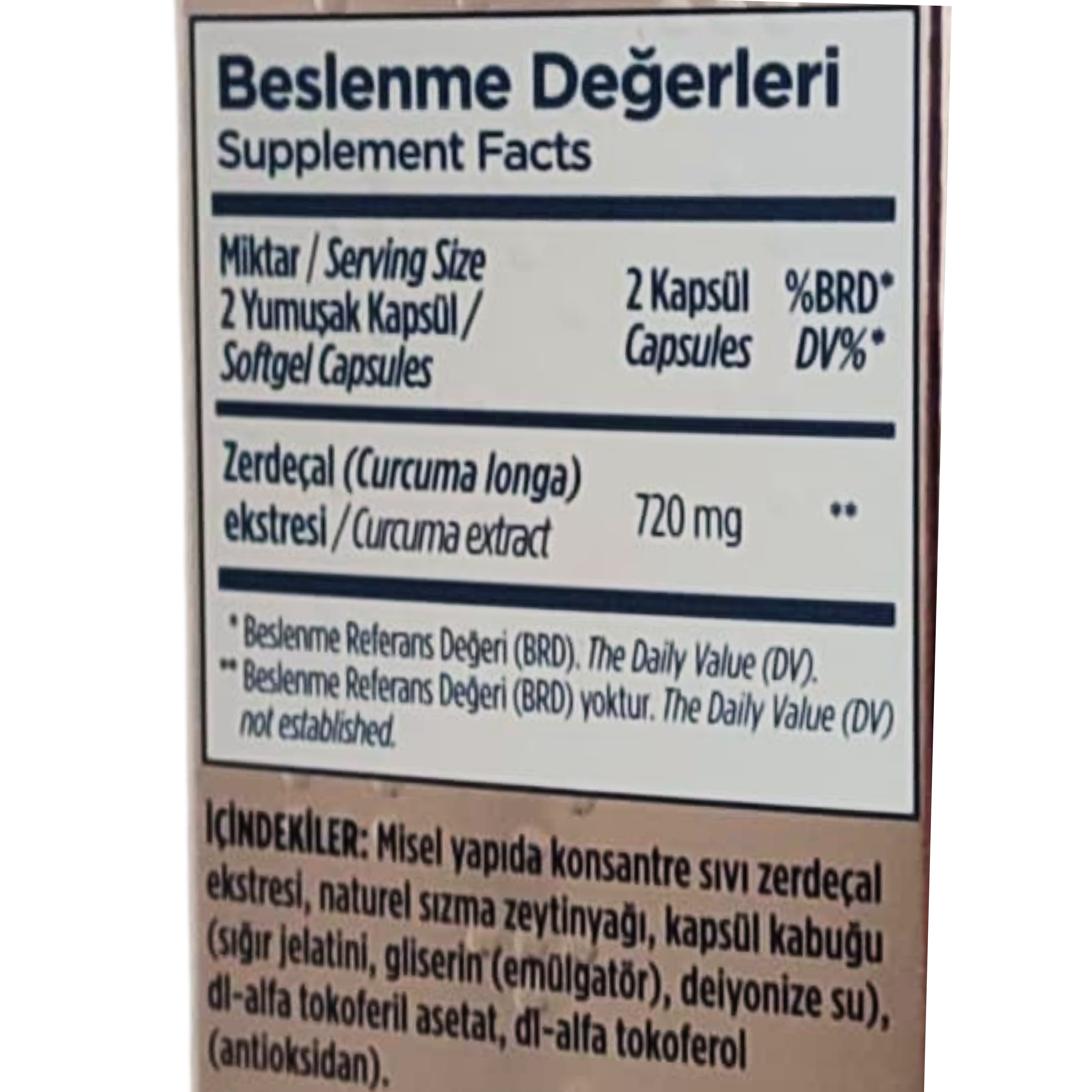 Zade Vital Curcumin Zerdeçal Forte Daily 60 Yumuşak Kapsül
