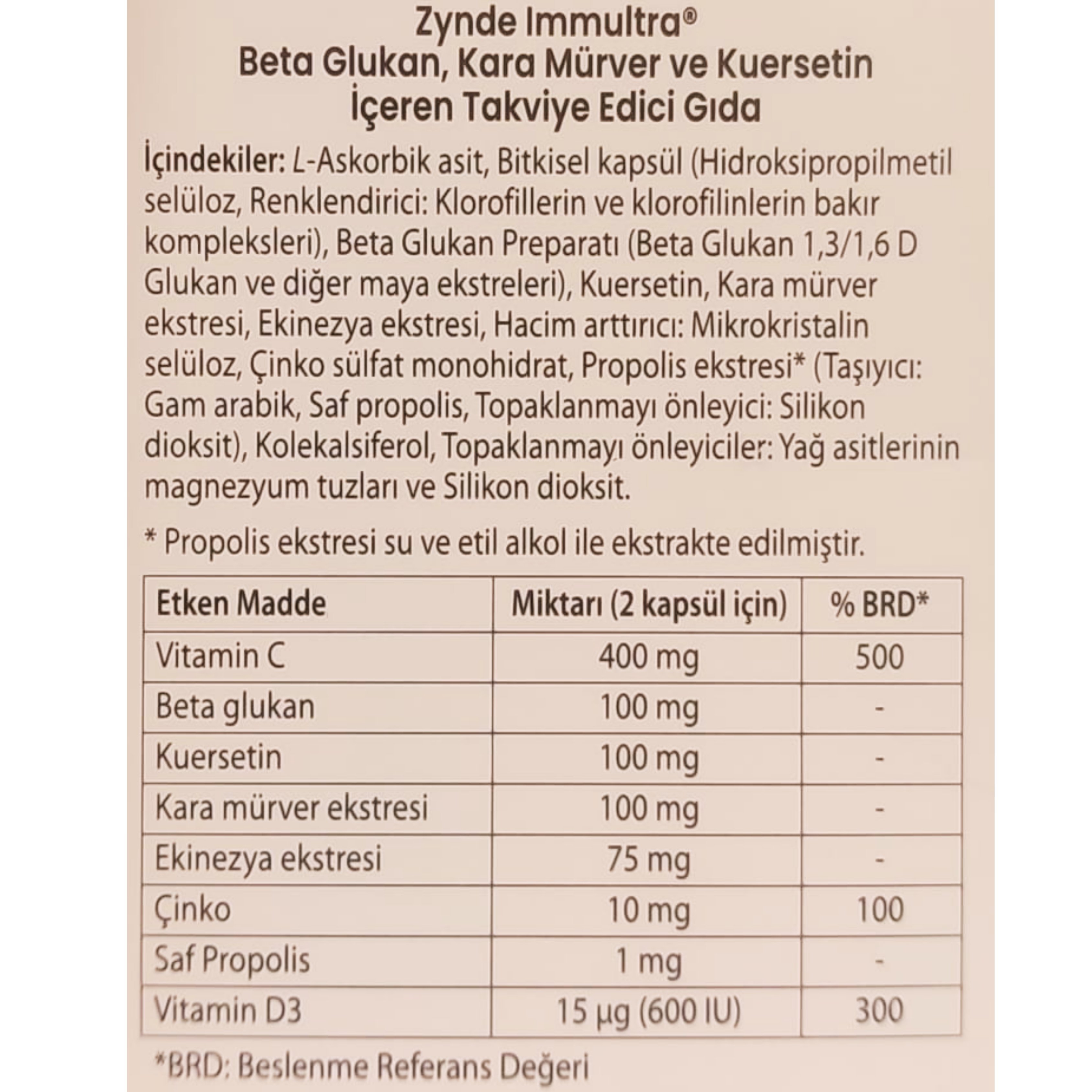 Zynde İmmultra 60 Kapsül