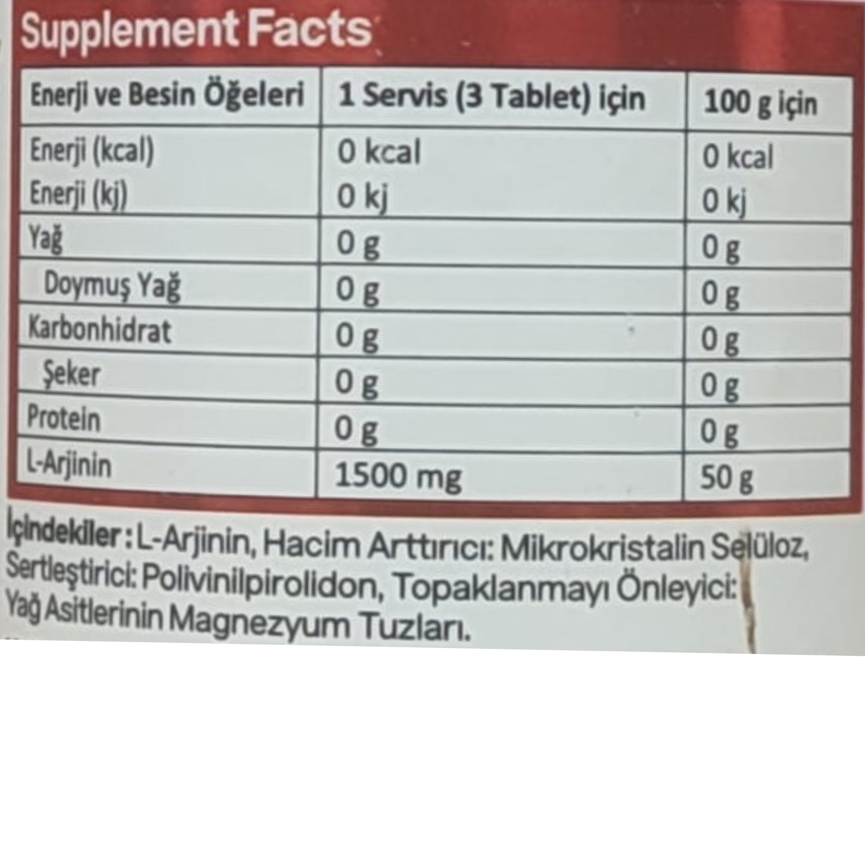 Simple Nutritions Arginine 500 mg 90 Tablet