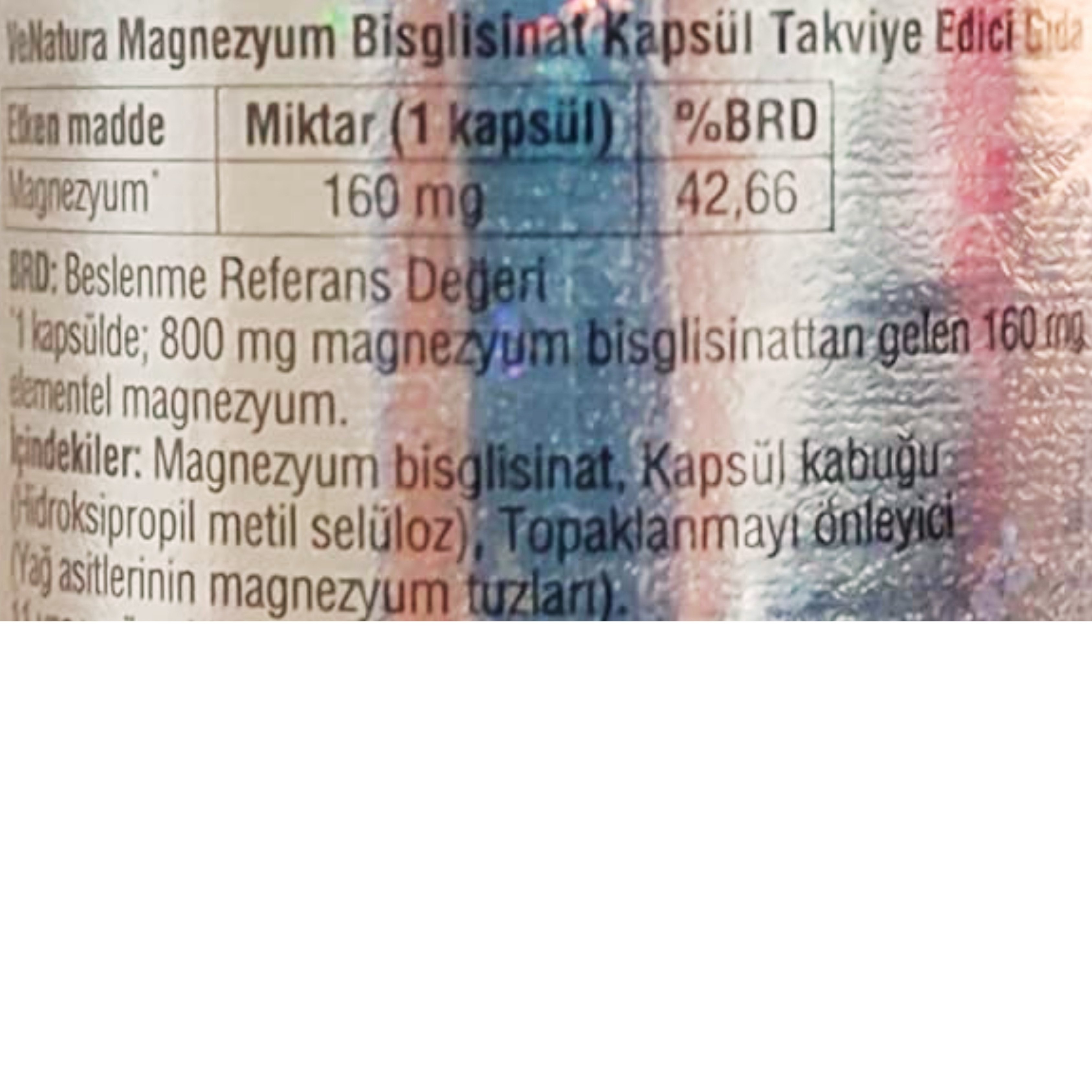 Venatura Magnezyum Bisglisinat 30 Kapsül