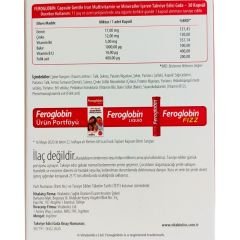Vitabiotics Feroglobin Iron Takviye Edici Gıda 30 Kapsül