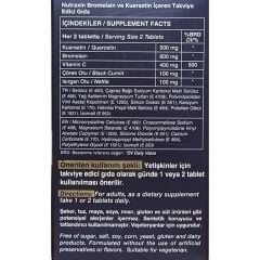 Nutraxin Bromelain ve Kuersetin İçeren Takviye Edici Gıda 30 Tablet