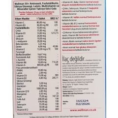 Vitabiotics Wellman 50+ Takviye Edici Gıda 30 Tablet