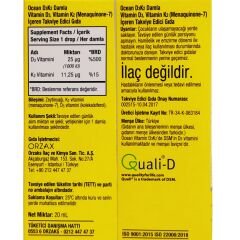 Ocean D3K2 Vitamin Damla 20 ml 400 Damla
