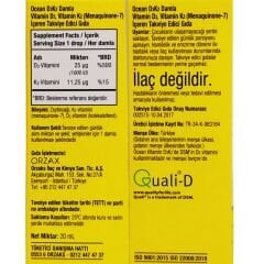 Orzax Ocean D3 K2 Vitamin Damla 20 ml
