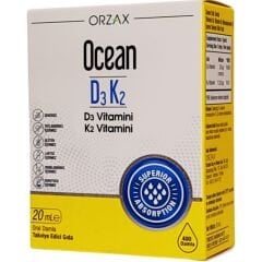 Orzax Ocean D3 K2 Vitamin Damla 20 ml