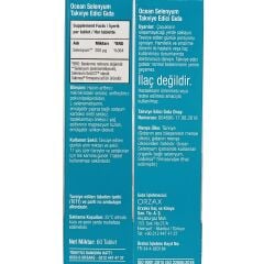 Orzax Ocean Selenyum Takviye Edici Gıda 60 Tablet