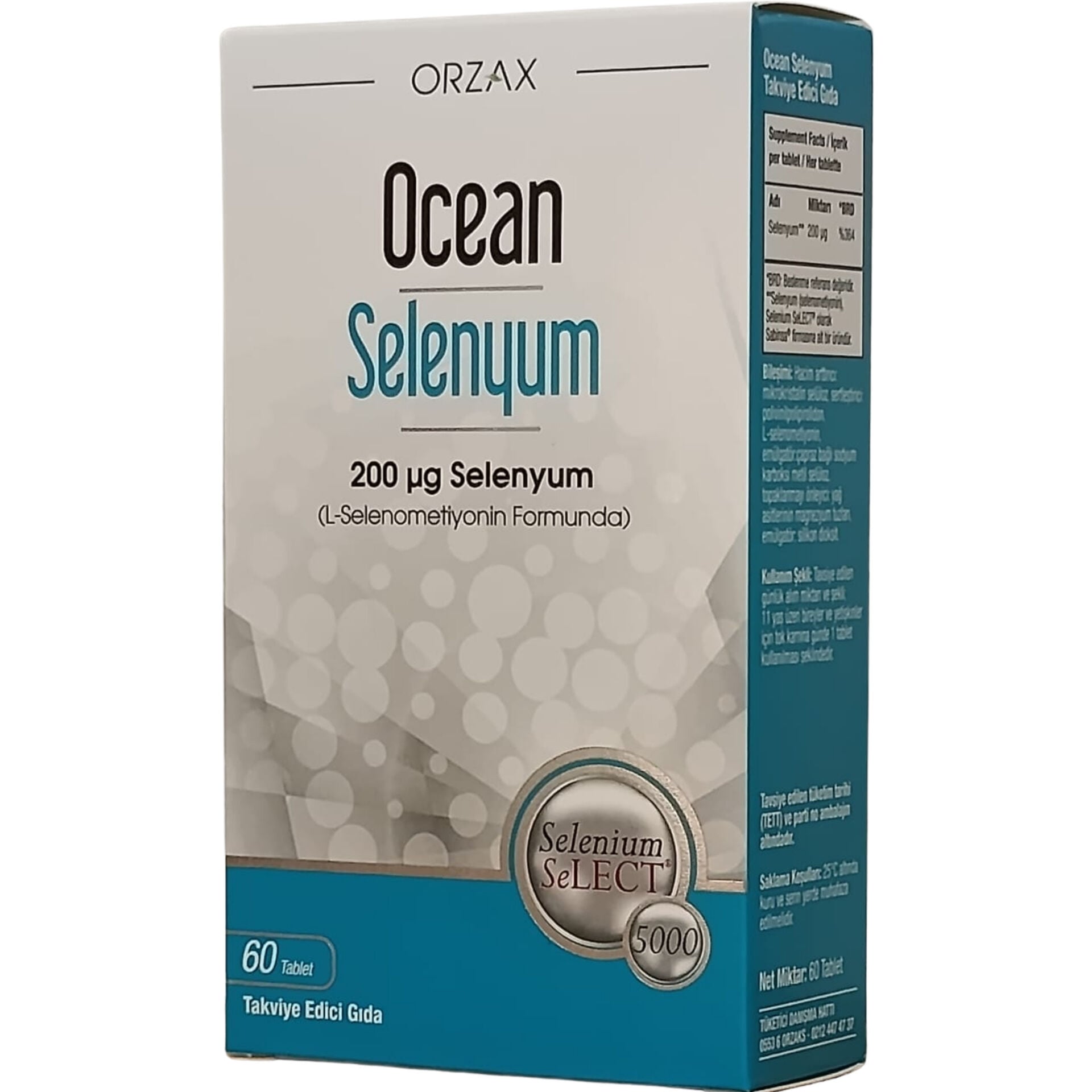 Orzax Ocean Selenyum Takviye Edici Gıda 60 Tablet