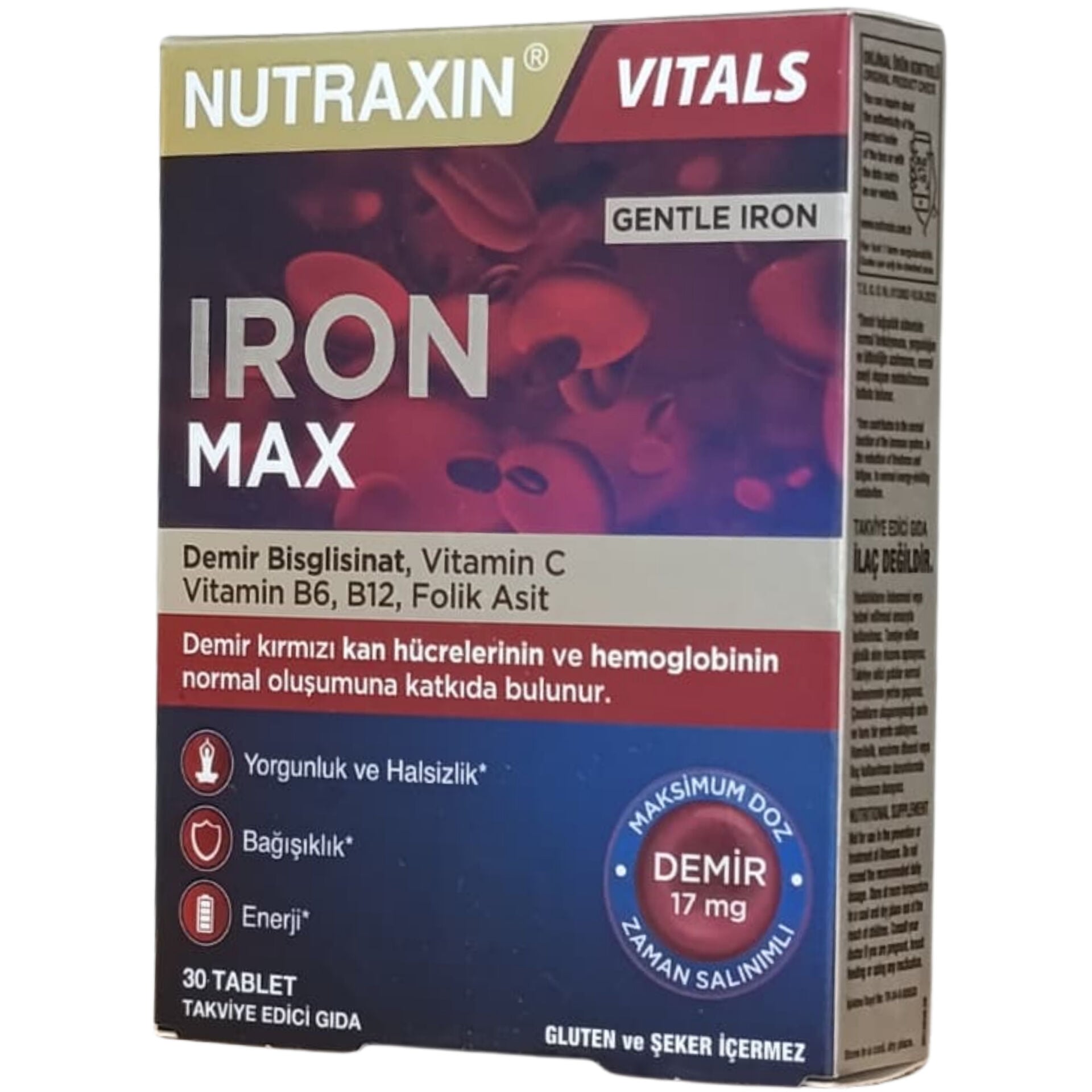Nutraxin Iron Max Takviye Edici Gıda 30 Tablet
