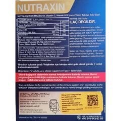 Nutraxin Iron Max Takviye Edici Gıda 30 Tablet