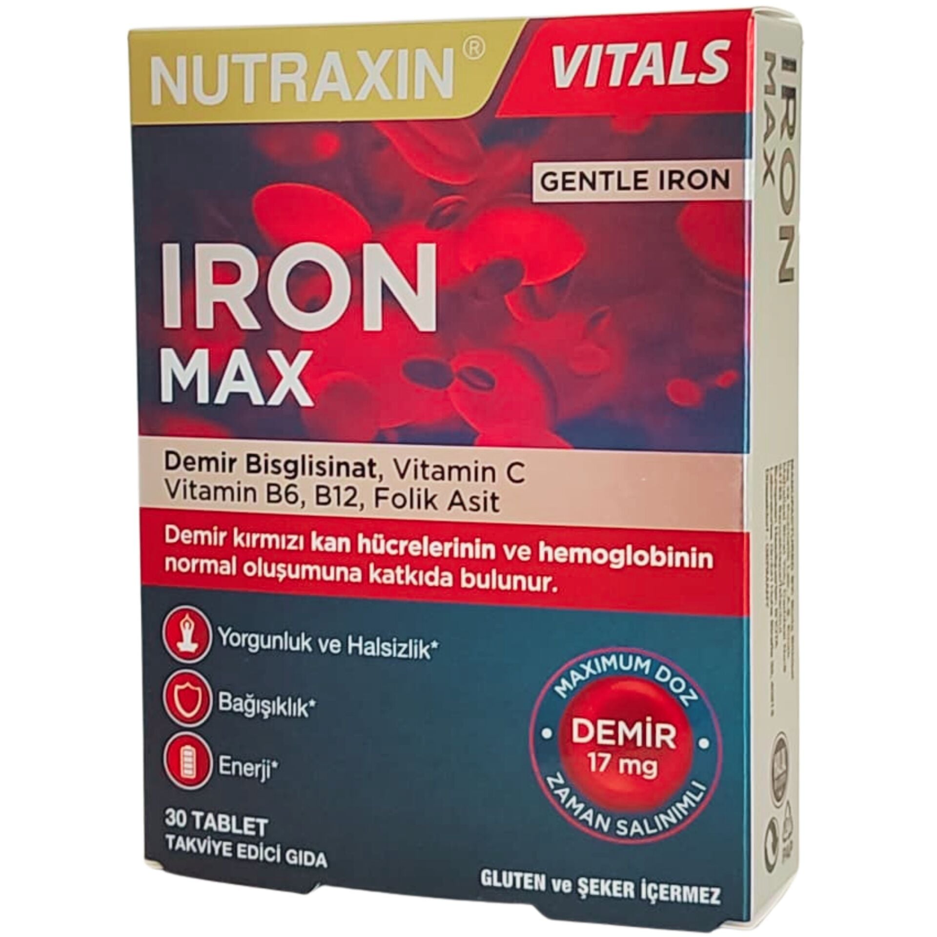 Nutraxin Iron Max Takviye Edici Gıda 30 Tablet