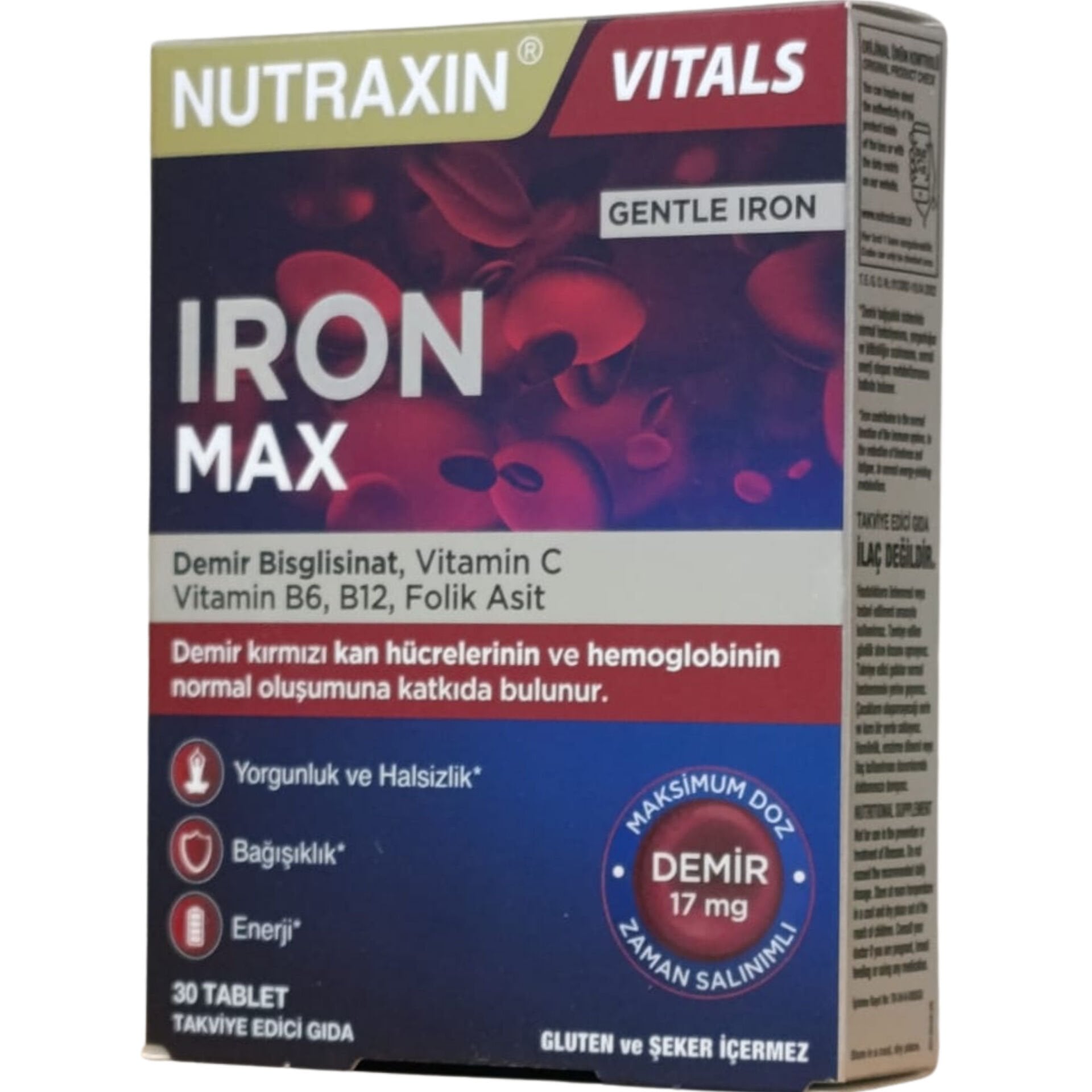Nutraxin Iron Max Takviye Edici Gıda 30 Tablet