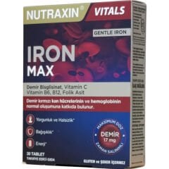 Nutraxin Iron Max Takviye Edici Gıda 30 Tablet