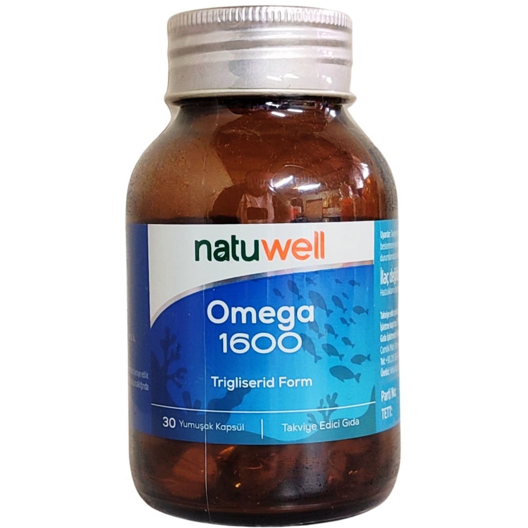 Natuwell Omega 1600 Takviye Edici Gıda 30 Yumuşak Kapsül