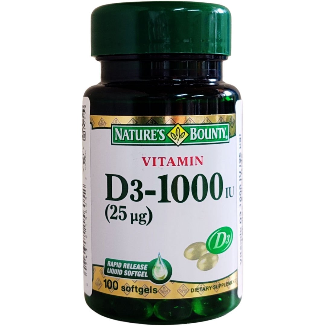 Nature's Bounty Vitamin D3 1000 IU 100 Softgel