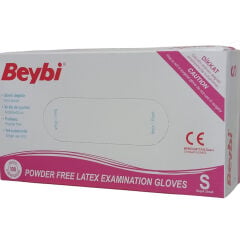 Beybi Pudrasız Latex Muayene Eldiveni Small 100 Adet