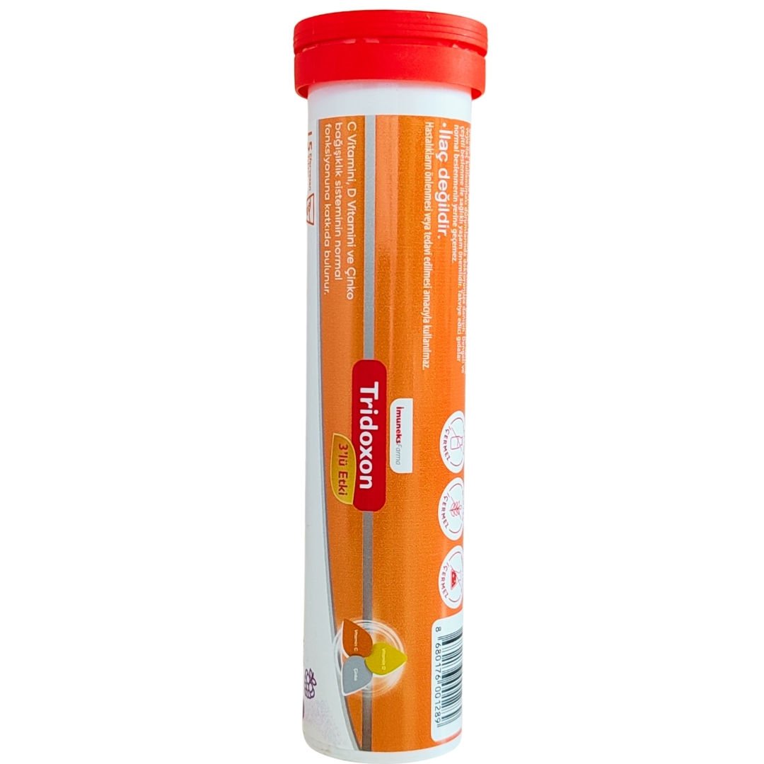 İmuneks Tridoxon 3'lü Etki 15 Efervesan Tablet