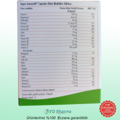 Hyper Immun44 Vitamin ve Mineral Takviye Edici Gıda 30 Kapsül