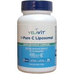 VELAVİT® V-Pure C Liposomal Lipozomal C Vitamini, Hesperidin ve Bioflavonoid İceren Takviye Edici Gıda 30 Kapsül