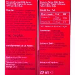 Imuneks Vitamin D3K2 Sprey 20 ml