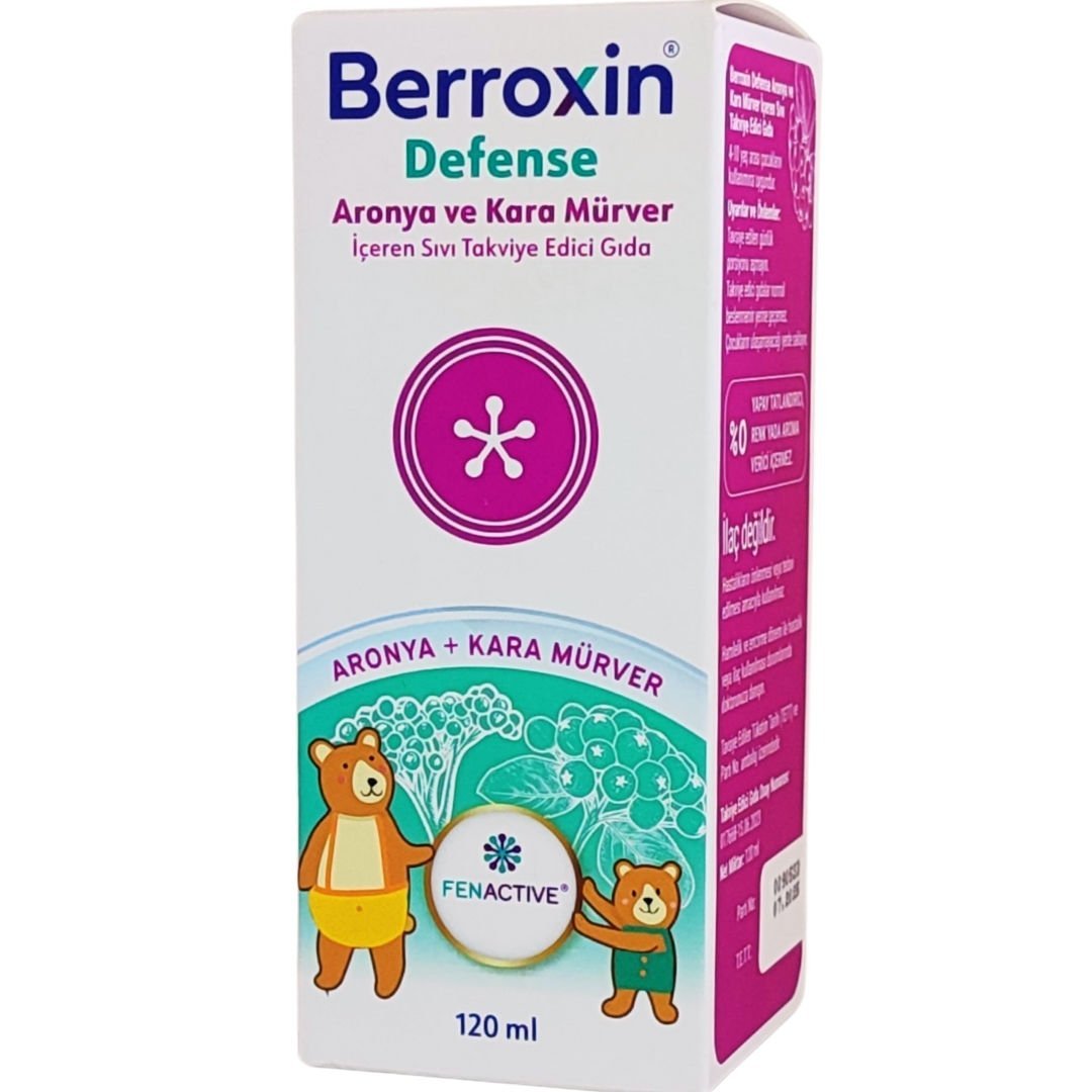 Berroxin Defense Aronya ve Kara Mürver İçeren Sıvı Takviye Edici Gıda 120 ml