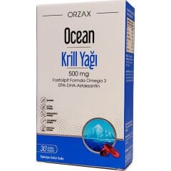 Orzax Ocean Krill Yağı 500 mg 30 Softjel Kapsül