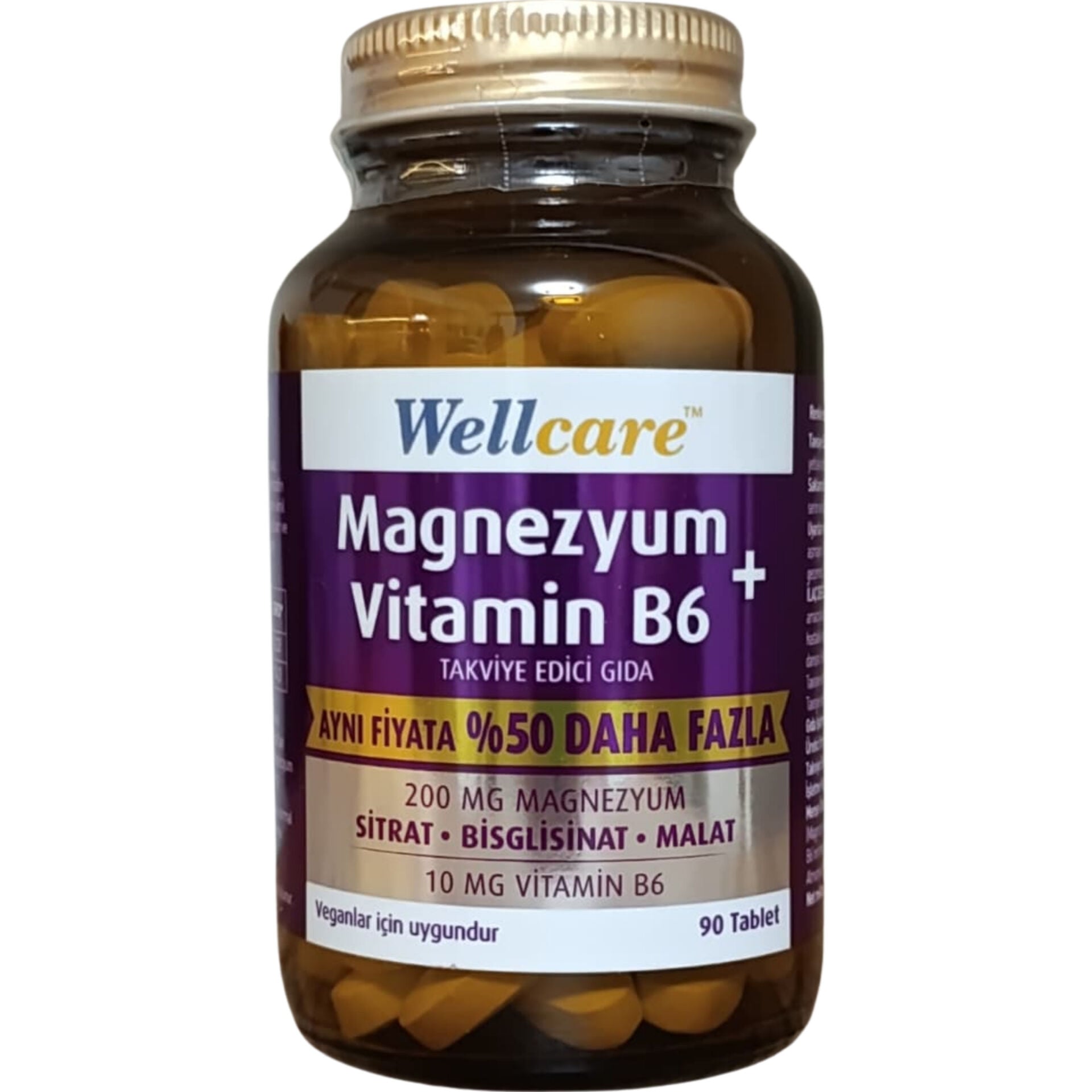 Wellcare Magnezyum + Vitamin B6 90 Tablet