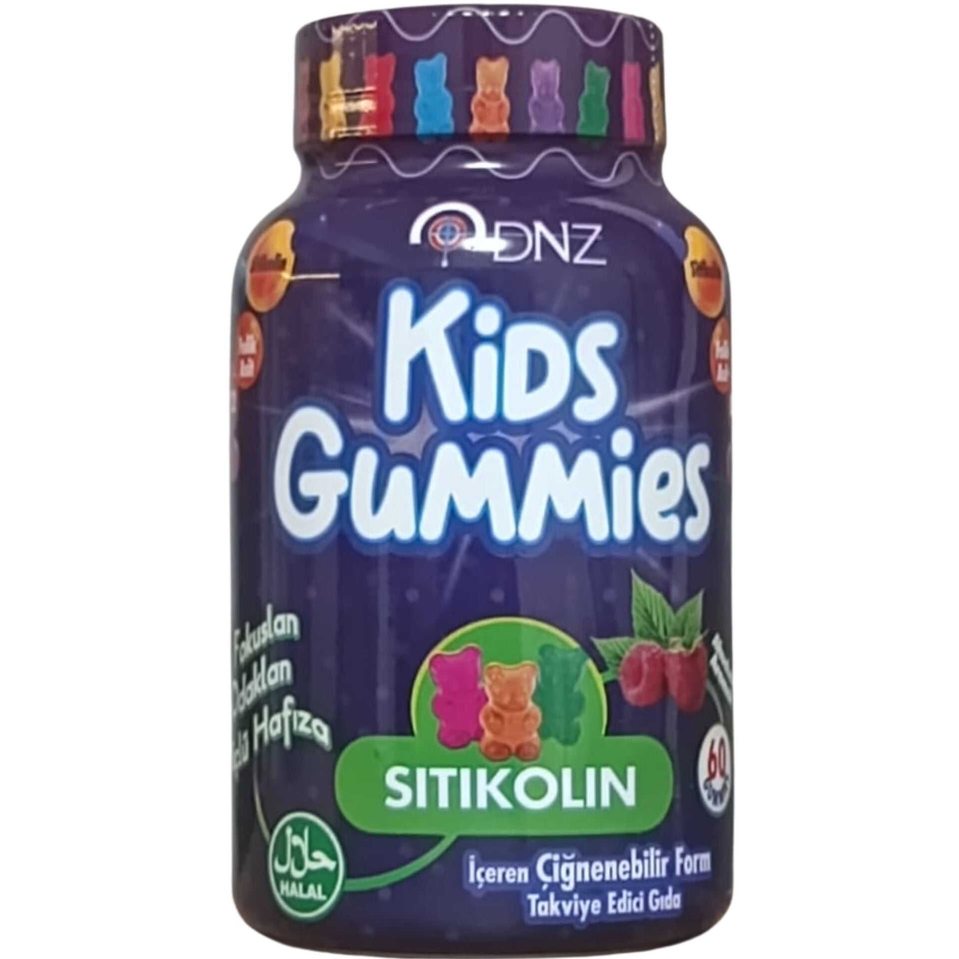 DNZ Kids Gummies Sitikolin 60 Çiğnenebilir Form