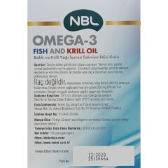 NBL Omega-3 Fish and Krill Oil 100 Yumuşak Kapsül