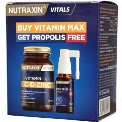Nutraxin Vitals Vitamin Max C-D-Zinc 60 Tablet + Propolis Sprey 30 ml Hediye