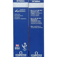 Vitabiotics Immunace Multivitamin ve Mineraller İçeren Takviye Edici Gıda 30 Tablet