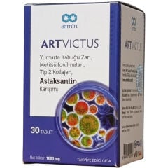 Armin Artvictus Yumurta Kabuğu Zarı, MSM, Tip 2 Kollajen ve Astaksantin İçeren 30 Tablet