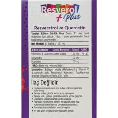 Armin Resverol Plus Resveratrol ve Kuersetin İçeren 30 Tablet