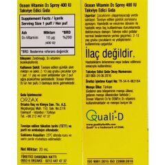 Ocean Vitamin D3 400 IU Oral Sprey 20 ml