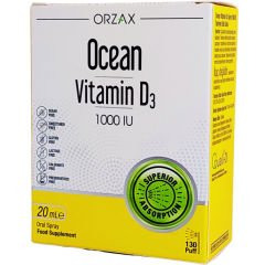 Ocean Vitamin D3 1000 IU Oral Sprey 20 ml 130 Puf