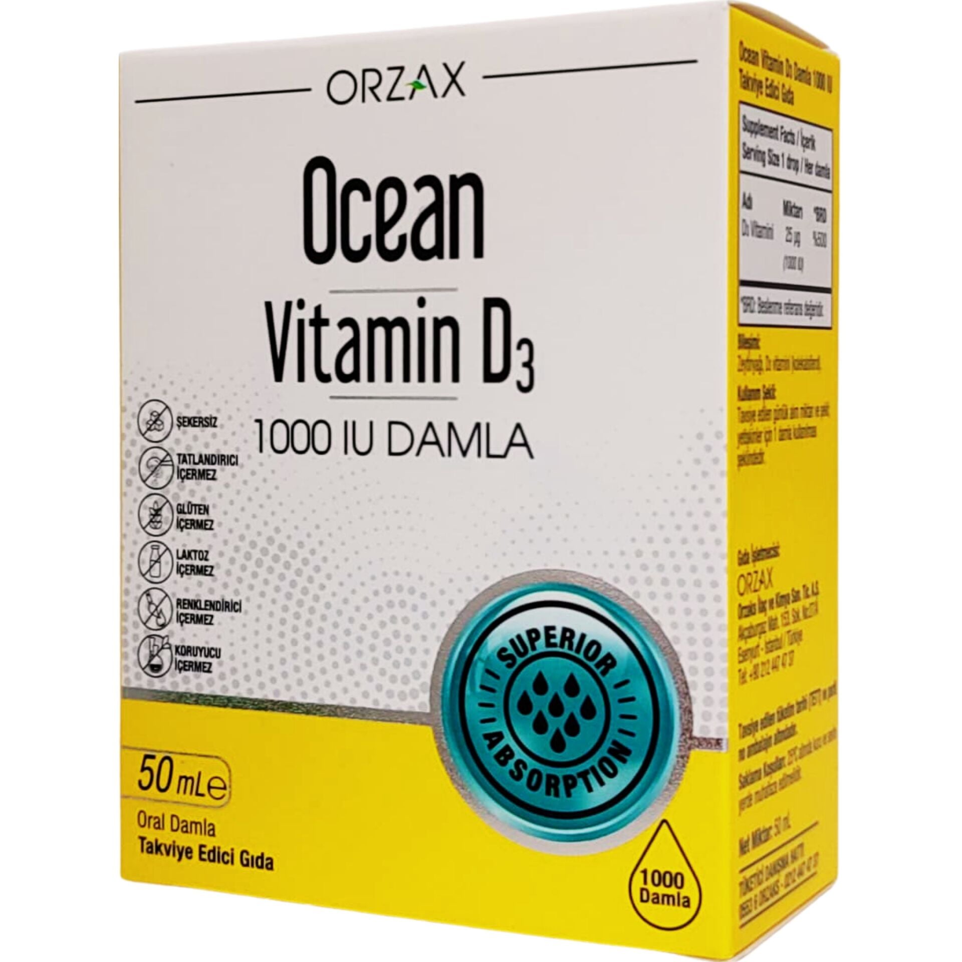 Ocean Vitamin D3 1000 IU Damla 50 ml
