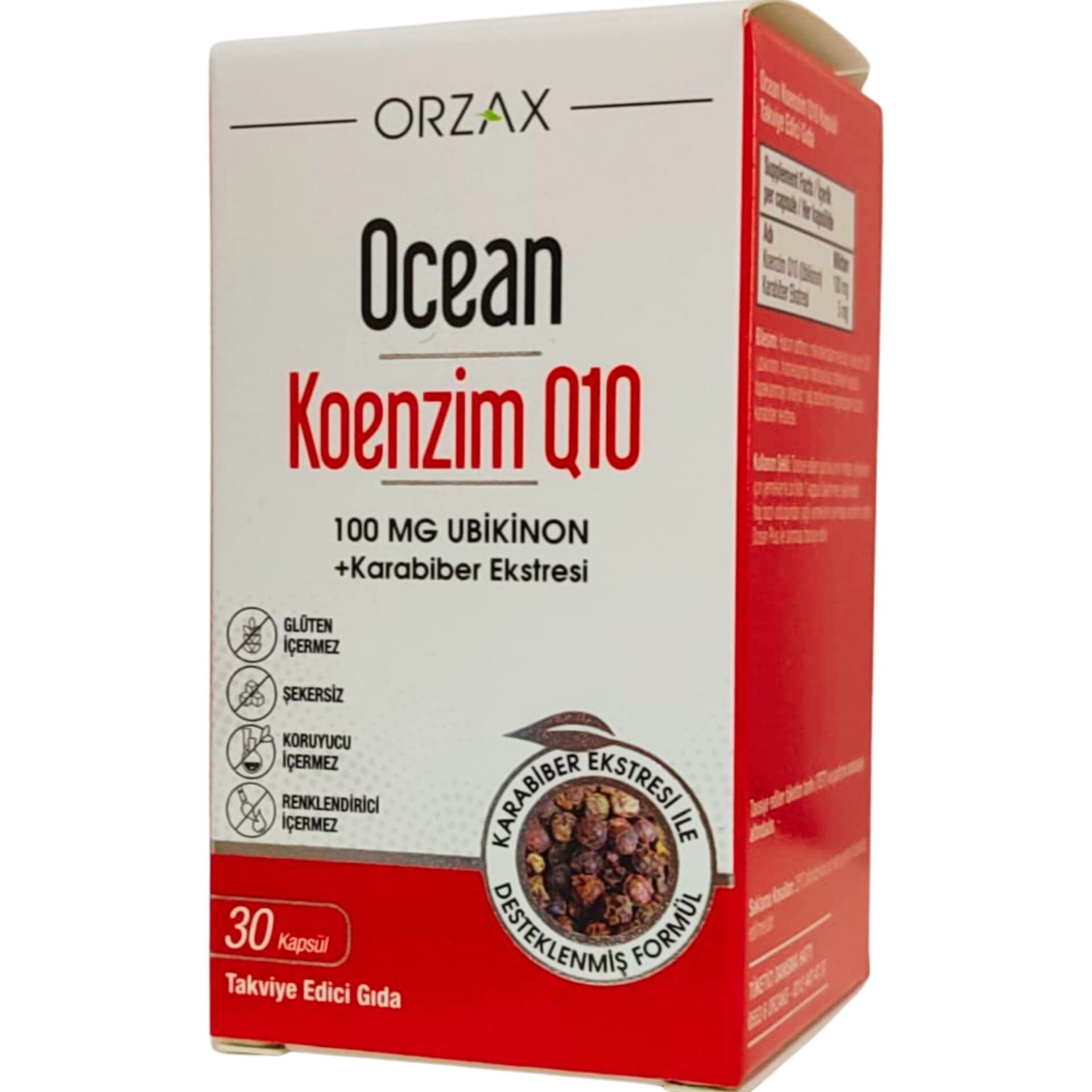 Ocean Koenzim Q10 + Karabiber Ekstresi 30 Kapsül