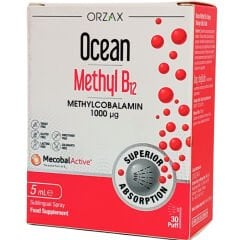 Orzax Ocean 1000 mg Methyl Cobalamin B12 Sprey 5 ml