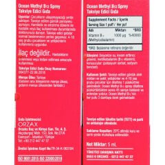 Orzax Ocean 1000 mg Methyl Cobalamin B12 Sprey 5 ml