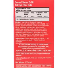 Orzax Ocean Vitamin C-SR Uzun Salımlı 30 Tablet