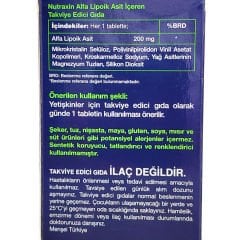 Nutraxin Alpha Lipoic Acid 200 mg 60 Tablet