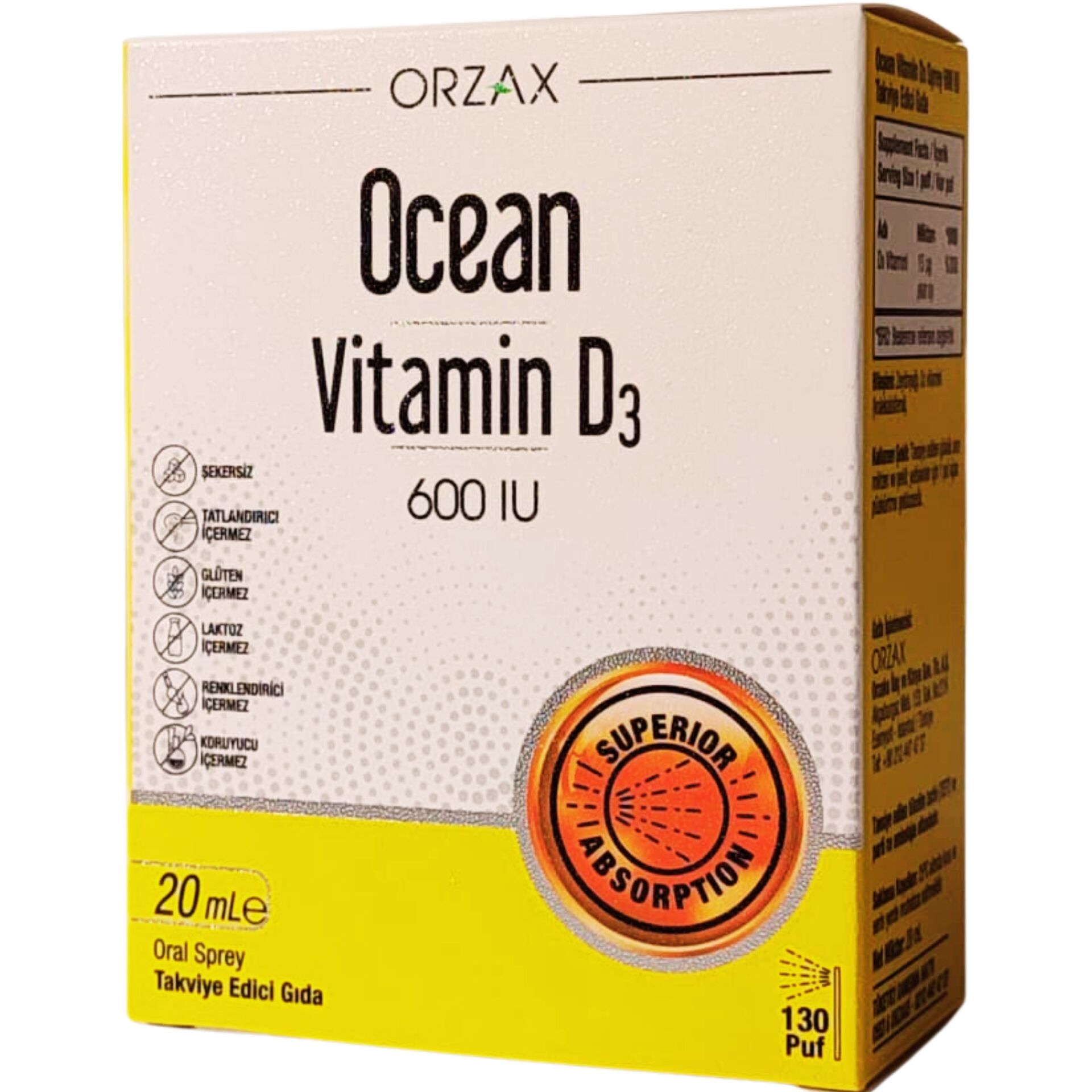 Ocean Vitamin D3 600 IU Oral Sprey 20 ml
