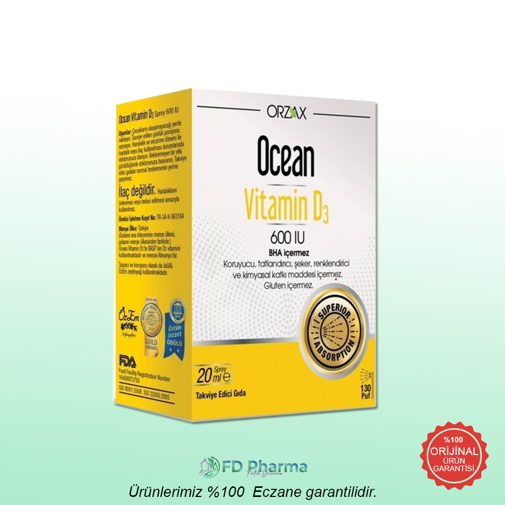 Ocean Vitamin D3 600 IU Oral Sprey 20 ml